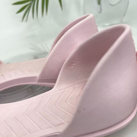 Native Women's Audrey Flat Size 7 D'Orsay Slip On Shoe Pink Rubber Beach Pool - Picture 13 of 15